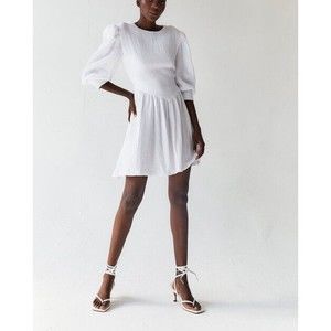 Tach Clothing Anker Dress WHITE SZ S NEW Designer Handmade